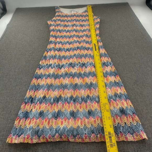 Vintage Giorgio Fiorelli Collection Knit Dress Sleeveless Multicolor Medium USA - Picture 4 of 12